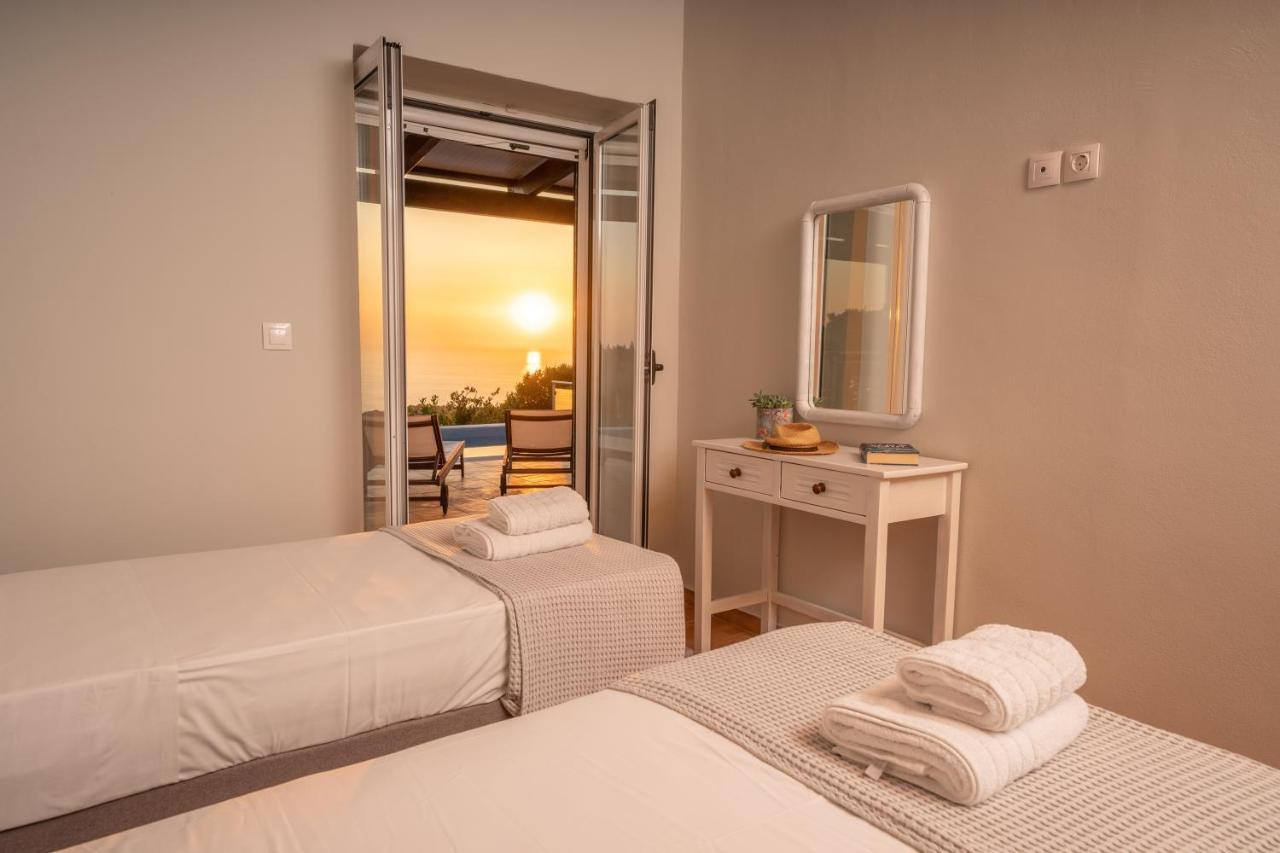 Stone Villa Eriphyle ,Private Witn Sunset View فيسكاردو المظهر الخارجي الصورة