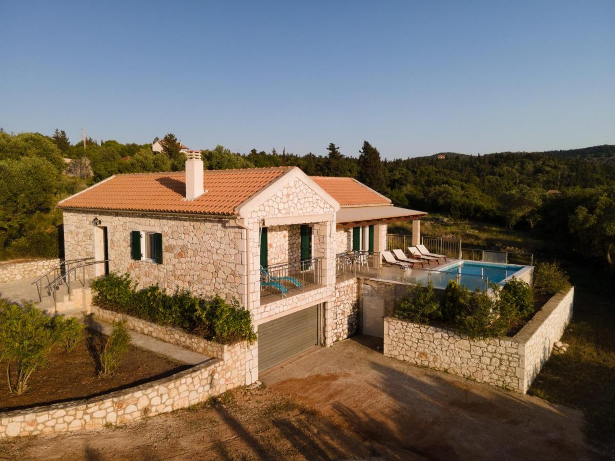 Stone Villa Eriphyle ,Private Witn Sunset View فيسكاردو المظهر الخارجي الصورة